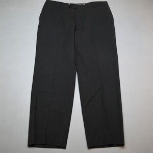Joseph Feiss 36x30 Gray 100% Wool Flat Front Full Cut Dress Mens Pants